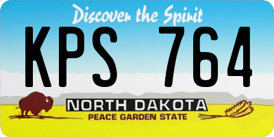 ND license plate KPS764