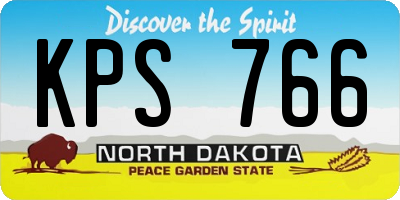 ND license plate KPS766