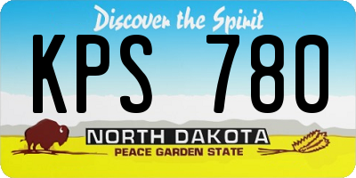 ND license plate KPS780