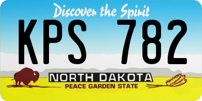 ND license plate KPS782