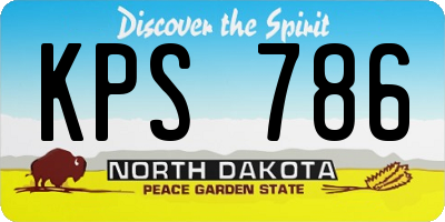 ND license plate KPS786