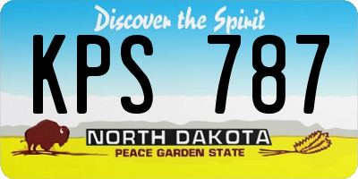 ND license plate KPS787