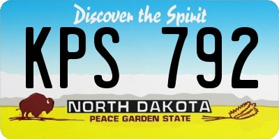 ND license plate KPS792