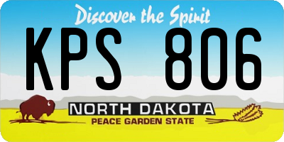 ND license plate KPS806