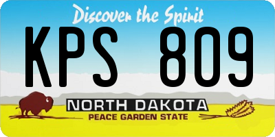 ND license plate KPS809