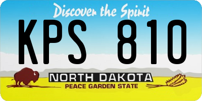 ND license plate KPS810