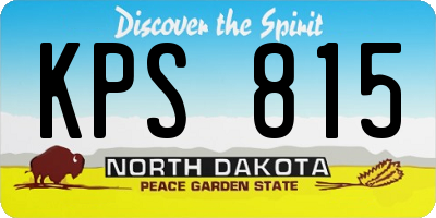 ND license plate KPS815