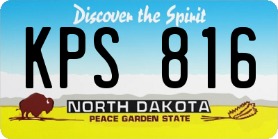 ND license plate KPS816