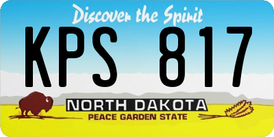 ND license plate KPS817