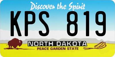 ND license plate KPS819