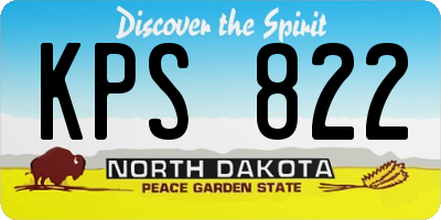 ND license plate KPS822