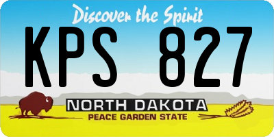 ND license plate KPS827