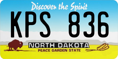 ND license plate KPS836