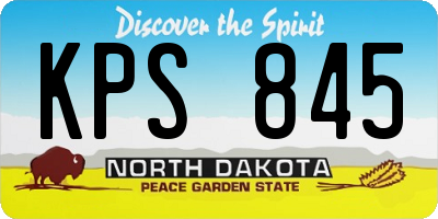 ND license plate KPS845