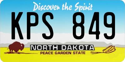 ND license plate KPS849