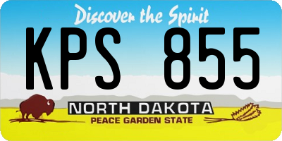ND license plate KPS855