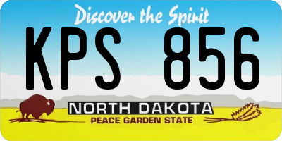 ND license plate KPS856