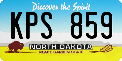 ND license plate KPS859