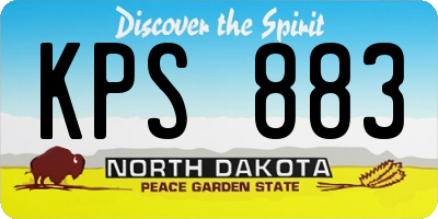 ND license plate KPS883