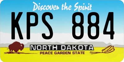 ND license plate KPS884