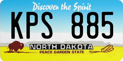 ND license plate KPS885