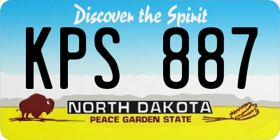 ND license plate KPS887