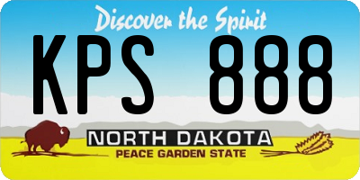 ND license plate KPS888