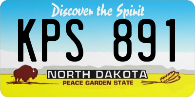 ND license plate KPS891