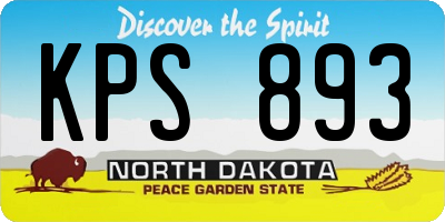 ND license plate KPS893