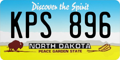 ND license plate KPS896