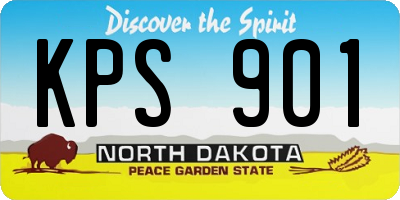 ND license plate KPS901