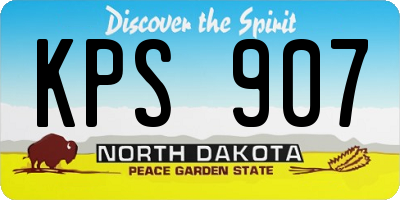 ND license plate KPS907