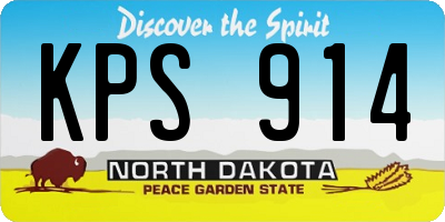 ND license plate KPS914