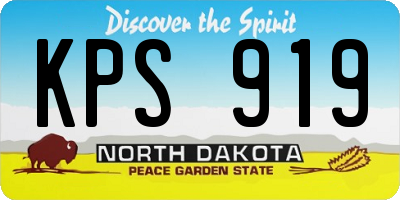 ND license plate KPS919