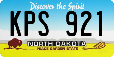ND license plate KPS921