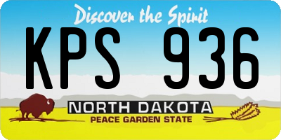 ND license plate KPS936