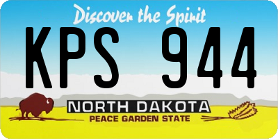 ND license plate KPS944