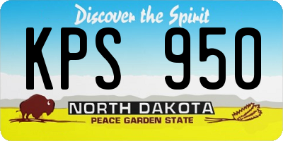 ND license plate KPS950