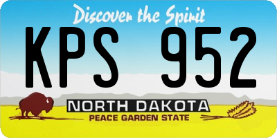 ND license plate KPS952