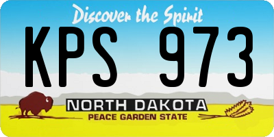 ND license plate KPS973