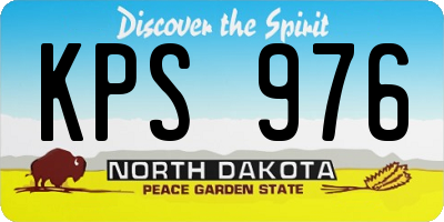 ND license plate KPS976