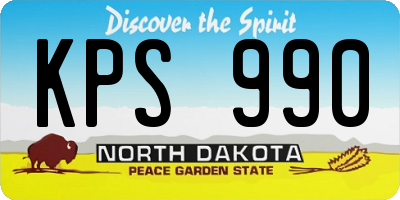 ND license plate KPS990