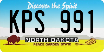 ND license plate KPS991