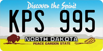 ND license plate KPS995