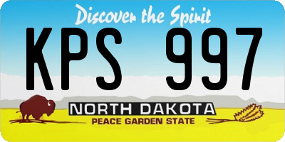 ND license plate KPS997