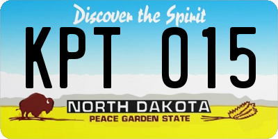 ND license plate KPT015