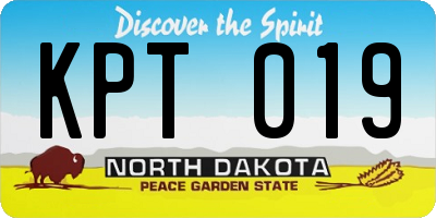 ND license plate KPT019