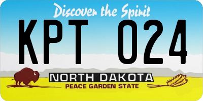 ND license plate KPT024