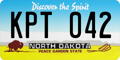ND license plate KPT042