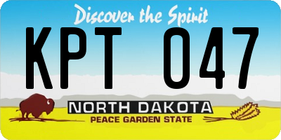ND license plate KPT047